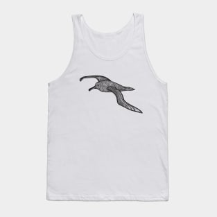 Sooty Albatross Ink Art - cool bird design - on white Tank Top